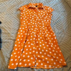 Orange Polka Dot Dress